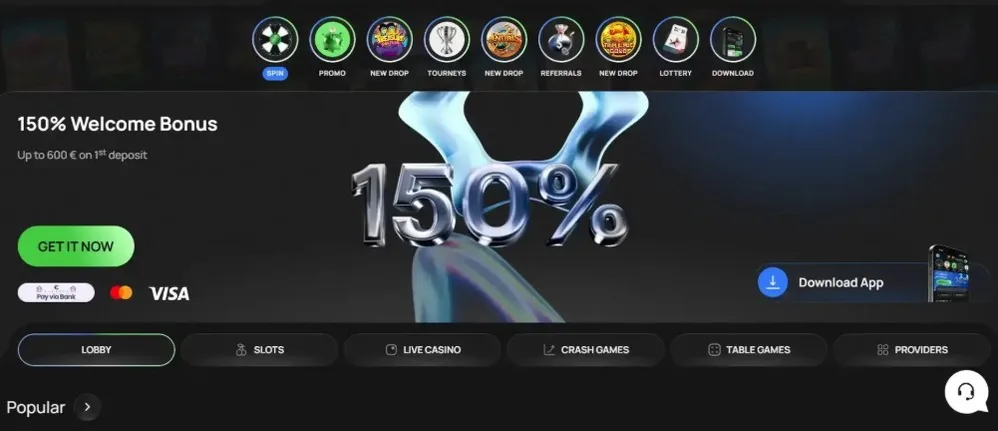 Få din 250% bonus!
